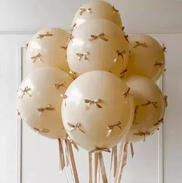 Balloon Wih Ribbon12 Inch 5pcs