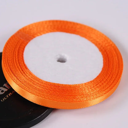 Silk Satin ribbons 22 meters/roll 6mm