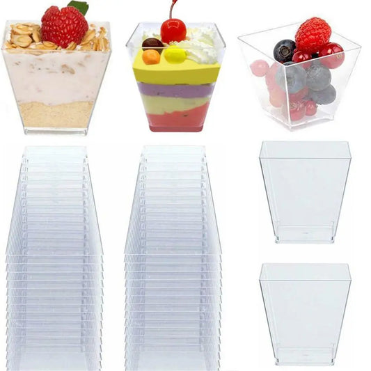 Plastic dessert cup 10/30/50pcs 50/60/90ML