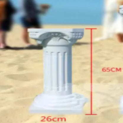 Roman plastic white pillars for decoration 65cm 113cm