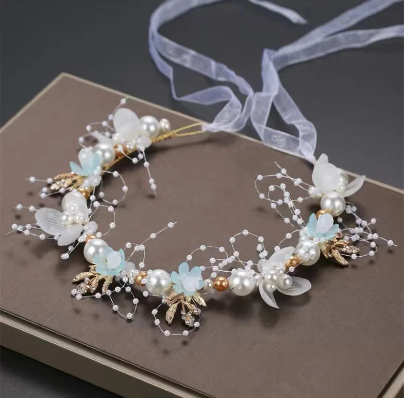 ELsa Flower Crystal Head Diadem