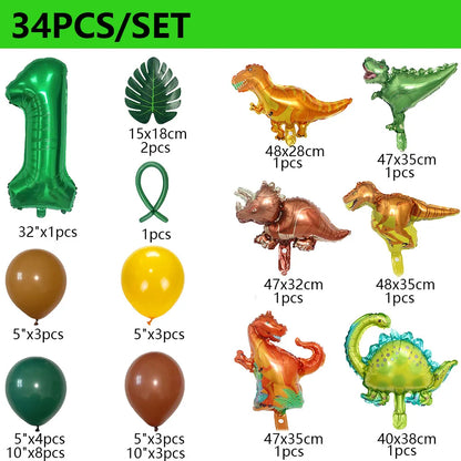 Dinosaur Balloons  34Pcs