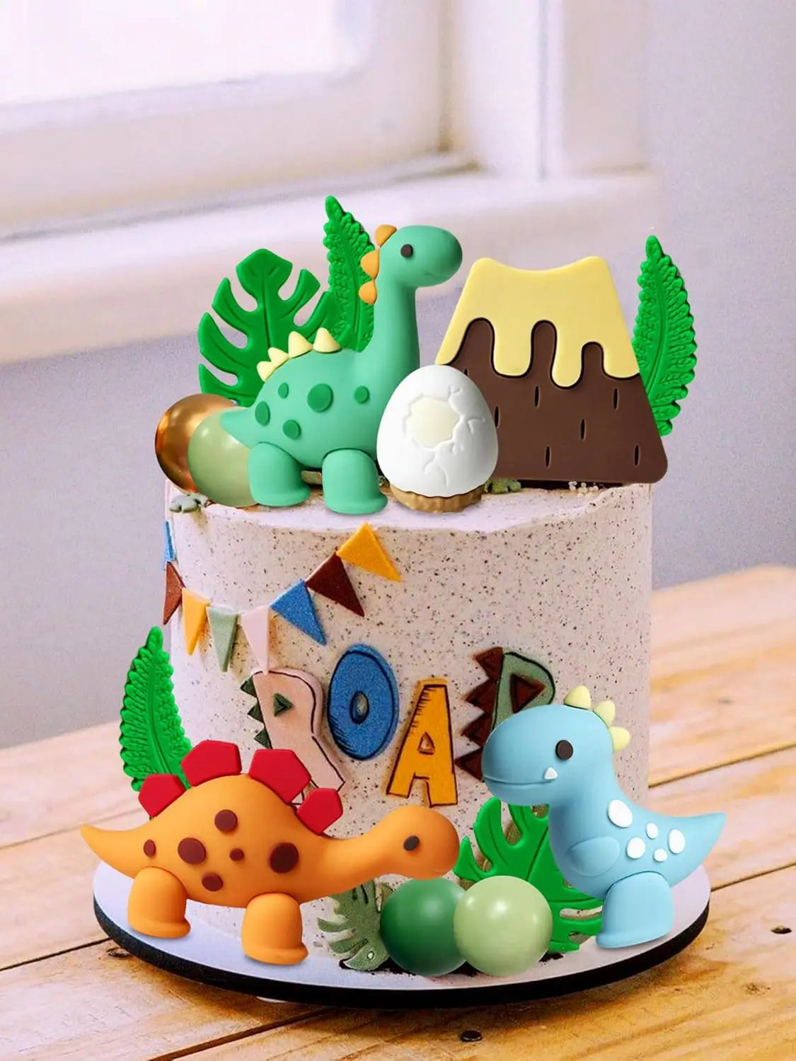 Dinosaur cake topper decorations