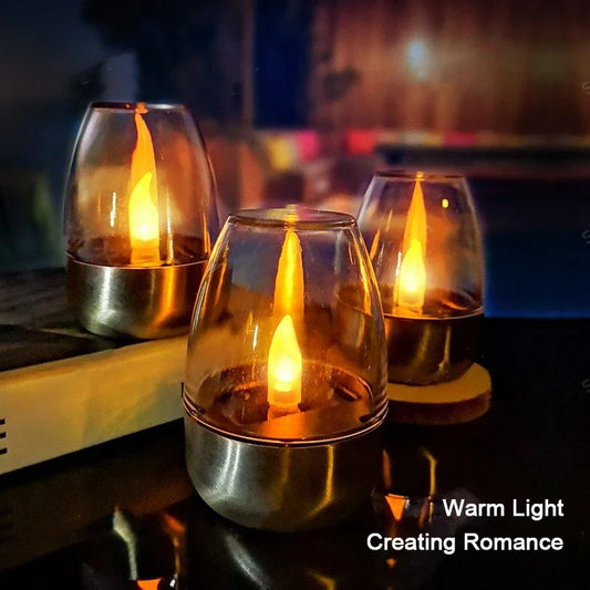 Outdoor LED Solar Candle Lamp