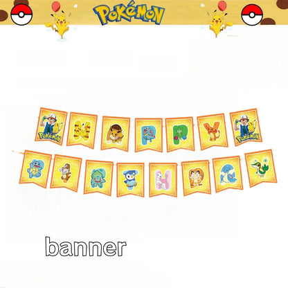 Pokemon Pikachu Happy Birthday Banner