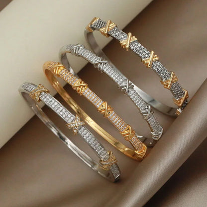 Sabina zircon & crystal bangles & bracele