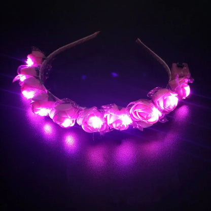 LED Light Flower Headband