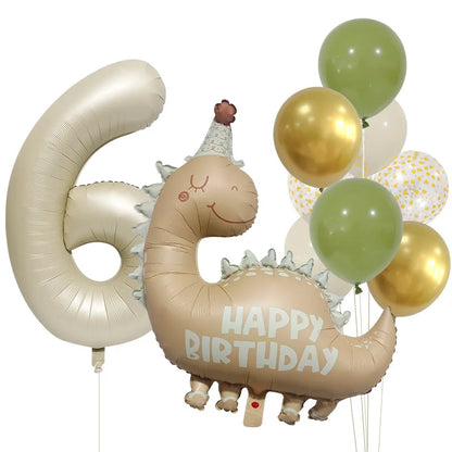 Caramel Colored Dinosaur  Balloon Set
