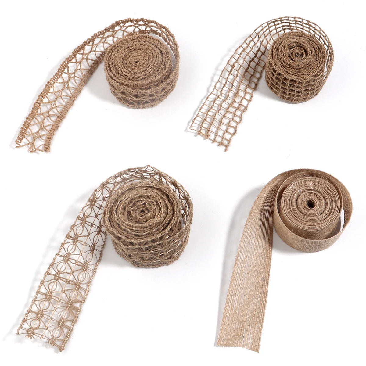 Macrame fabric ribbon linen 5/10Meters