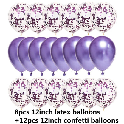 10/20PCS Star Confetti Latex Balloons