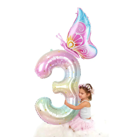 Colorful Gradient Number Balloon 40Inch