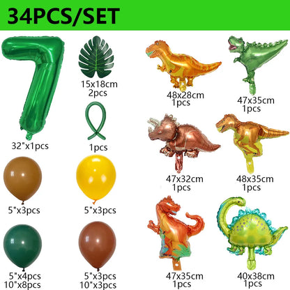 Dinosaur Balloons  34Pcs