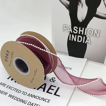 Gauze Organza packaging ribbon Lace H861 5Y/roll 4CM