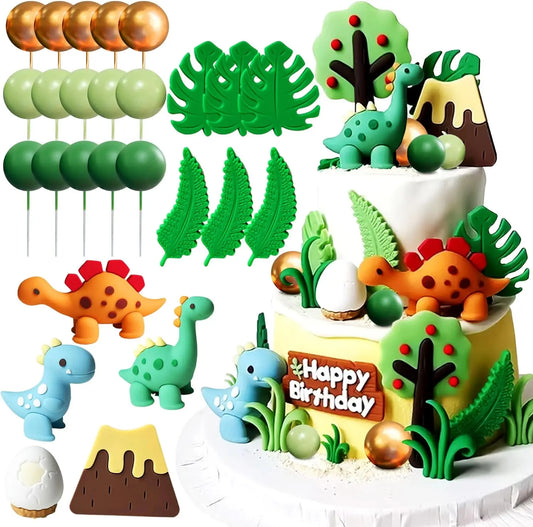 Dinosaur cake topper decorations
