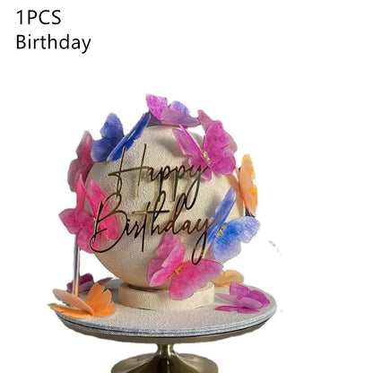 Rose,Gold simple style cake,dessert Decoration