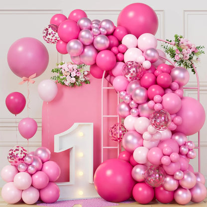 Pink balloon garland arch kit