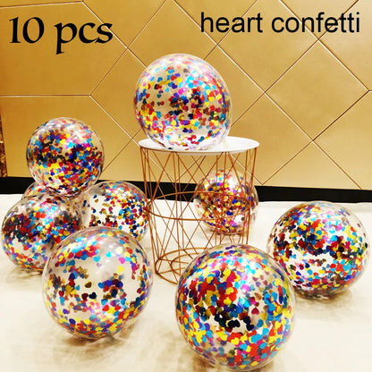 10/20PCS Star Confetti Latex Balloons