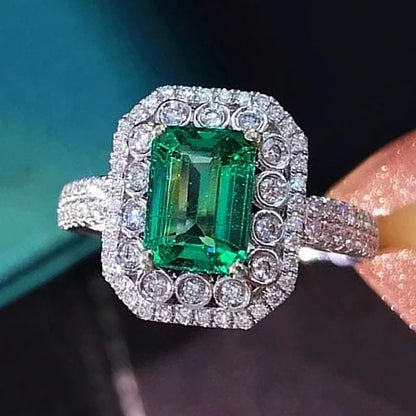 Zaitina green Zirconia crystal ring