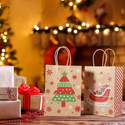 Christmas Kraft Paper Gift Bags
