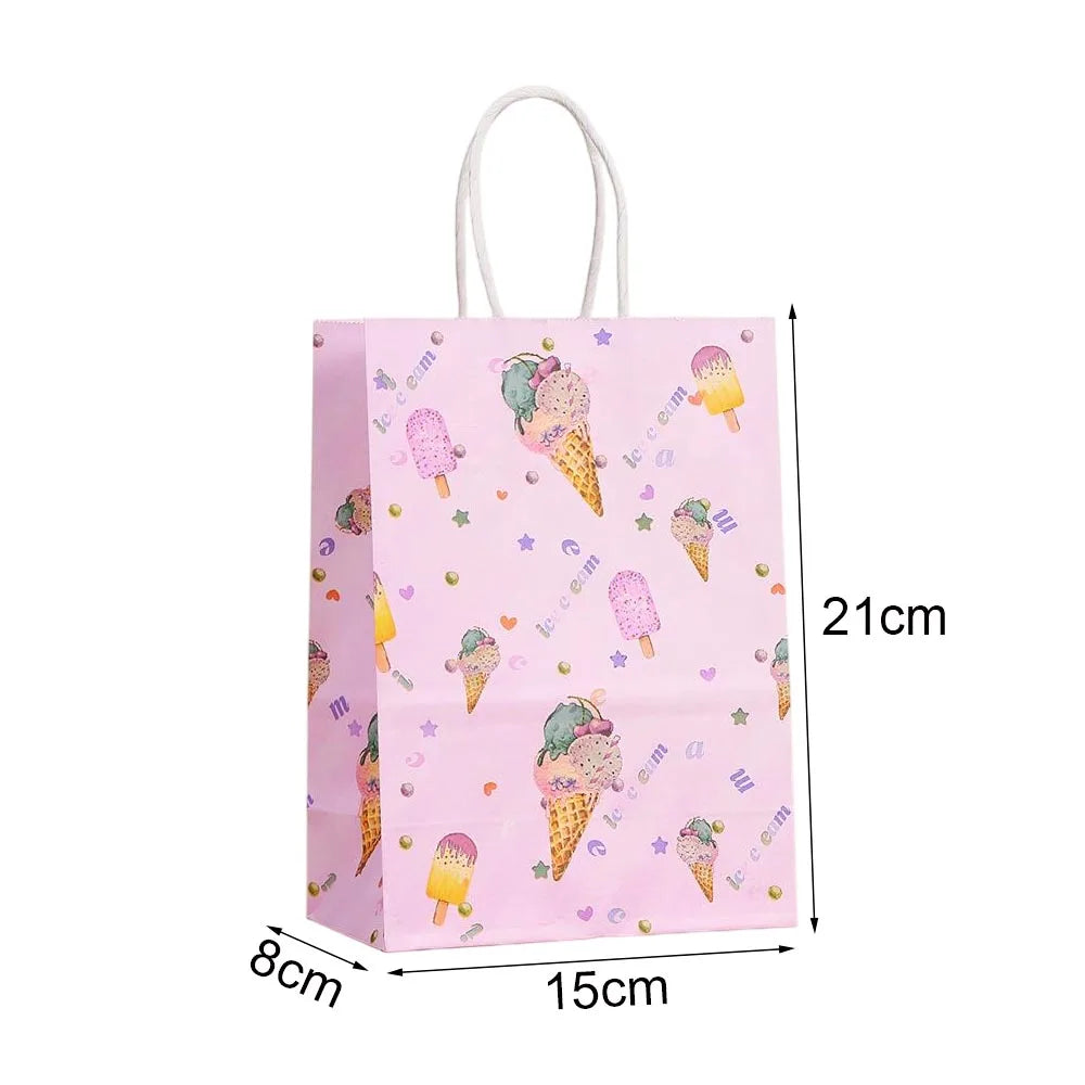 Ice Cream Party Gift Bags 6/12/24pcs