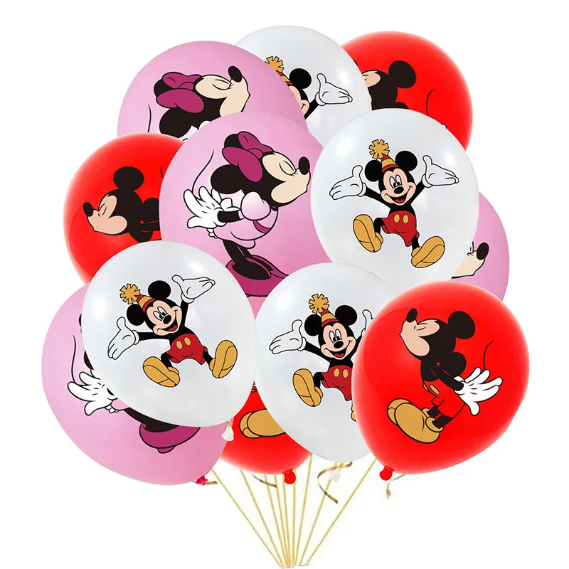 10/30PCS Minnie Mouse 12in Latex Balloons