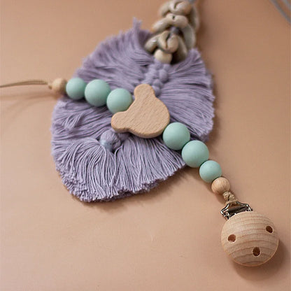 Custom name pacifier bead Silicone and Wooden dummy