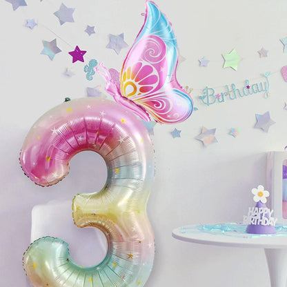 Colorful Gradient Number Balloon 40Inch