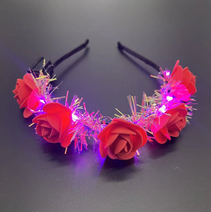 LED Light Flower Headband