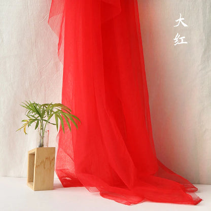 Green soft mesh fabric for decoration