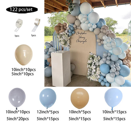 Light blue balloons arch kit