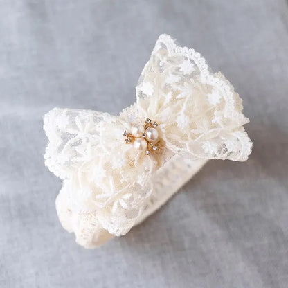Lace bow baby headbands