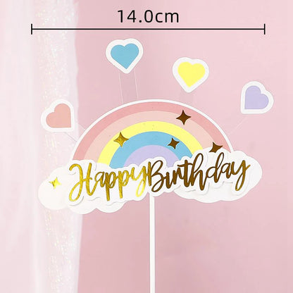Unicorn Rainbow Cake Topper – Birthday & Party Deco