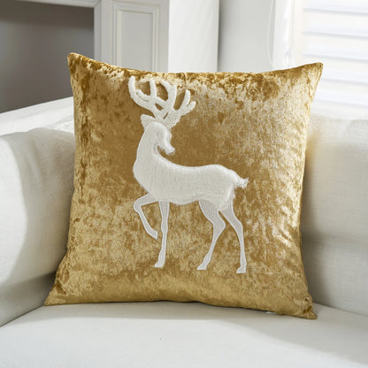 Gold Holiday Throw Pillow Cover 18×18