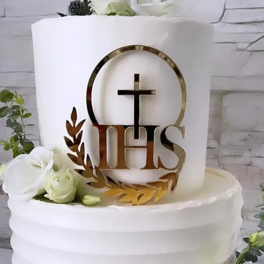 Baptism cross cake Topper decoration