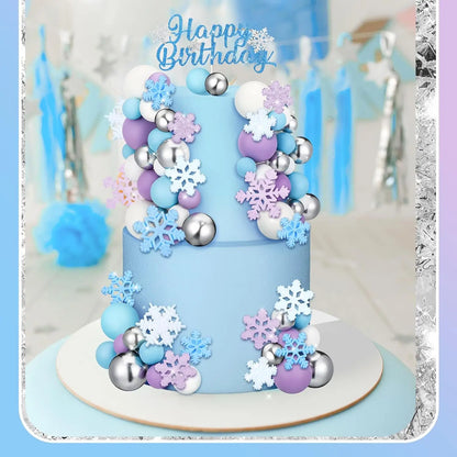 Snowflake cake decoration