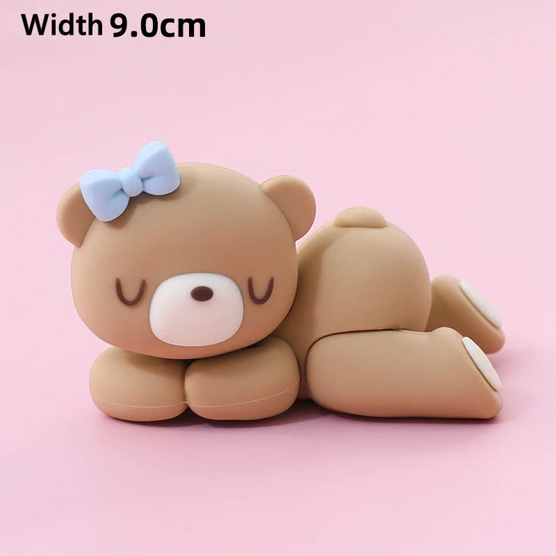 Pink Bbue Bear cake decorating