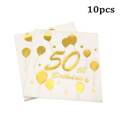 Paper napkin 30 40 50 60 Years Old