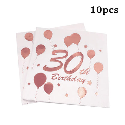 Paper napkin 30 40 50 60 Years Old
