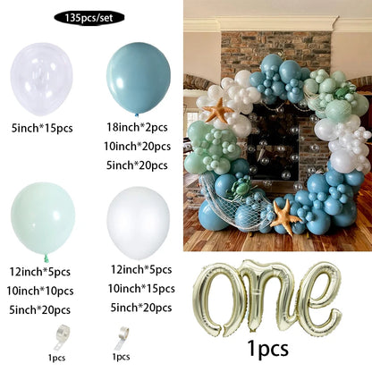 Light blue balloons arch kit