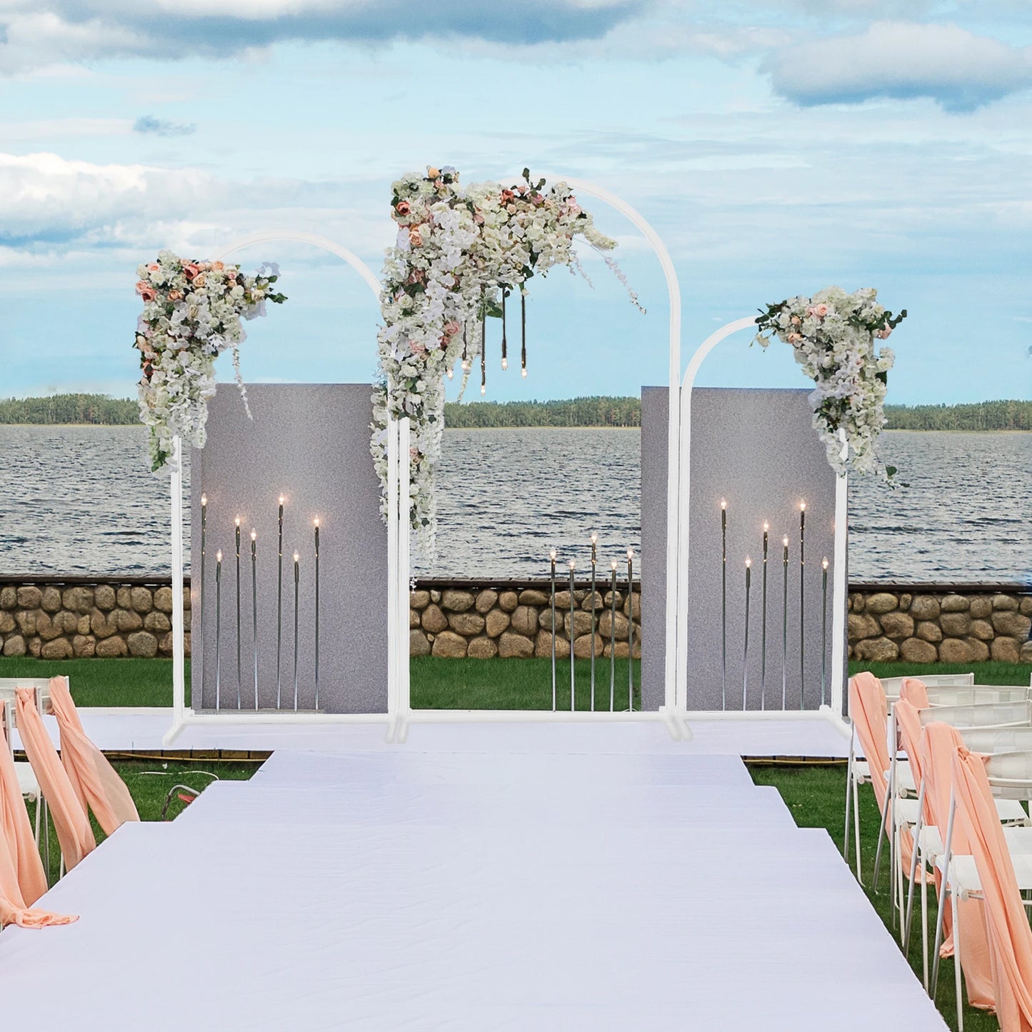 Set of 3 Metal arch, stand decoration