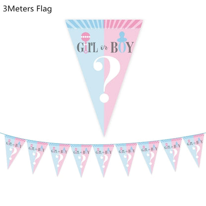 Disposable tableware set for Gender Reveal party