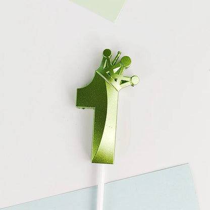 Green Crown Candle 0-9