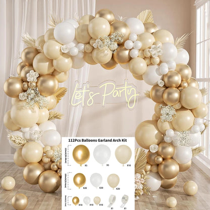 Platinum balloon arch set