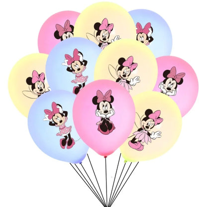 10/30PCS Minnie Mouse 12in Latex Balloons
