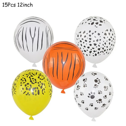 Jungle party green latex balloons