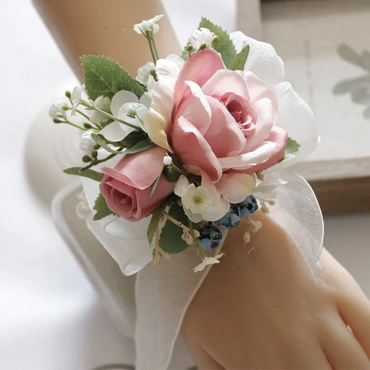 Bracelet FlowerCorsage Bridesmaid Sisters