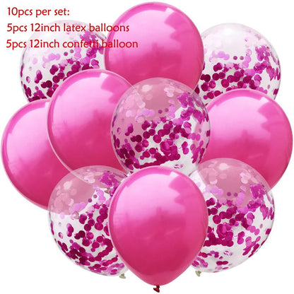 Mix  Confetti Latex Balloon  12inch 10pcs