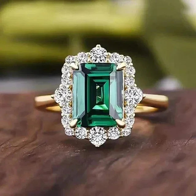 Zaitina green Zirconia crystal ring