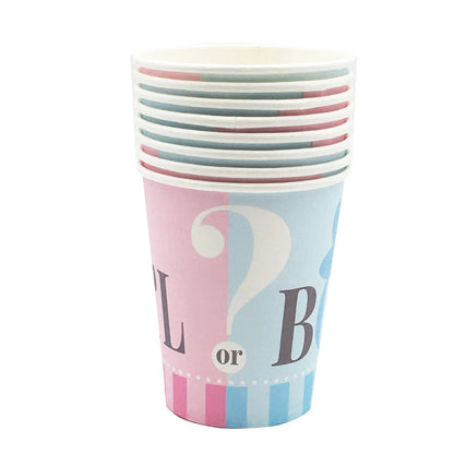 Disposable tableware set for Gender Reveal party