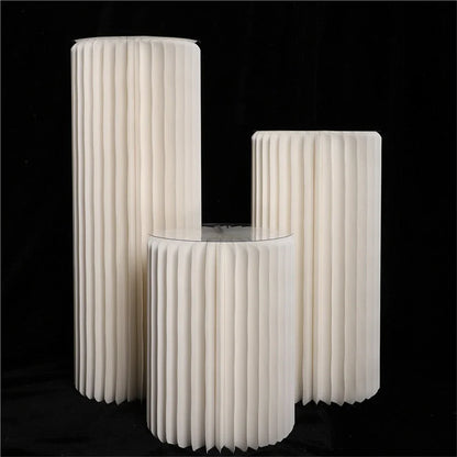 Cylinder folding stand for decoration